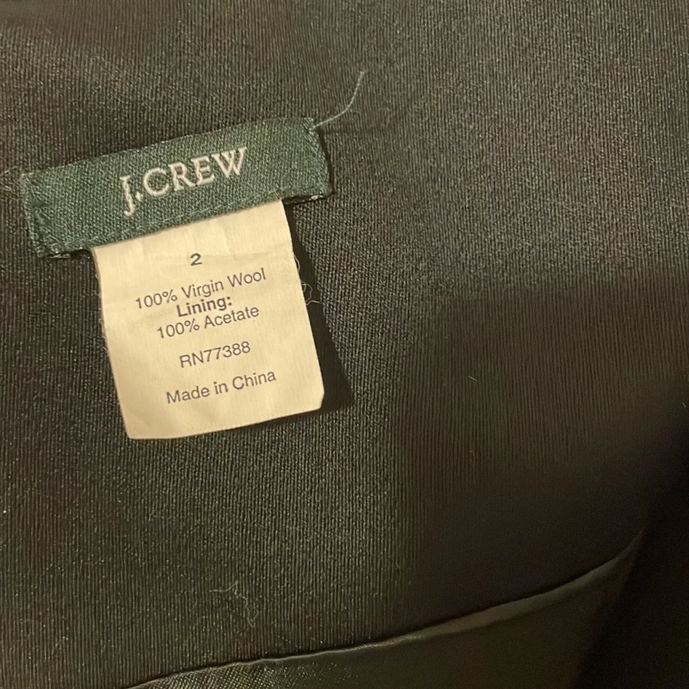 J Crew Tuxedo Elegant Black Wool Strapless Dress | 2